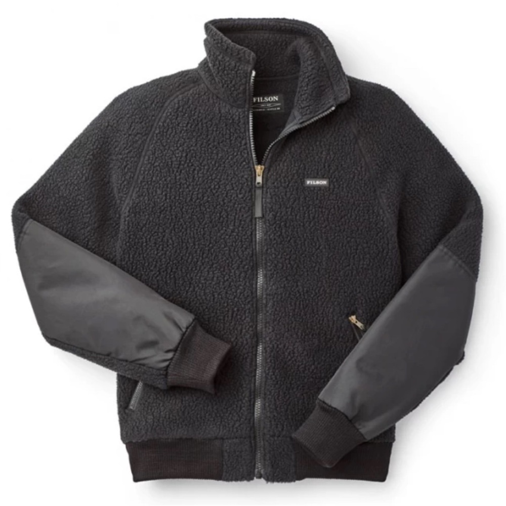 Filson Men's Black Sherpa Fleece Jacket